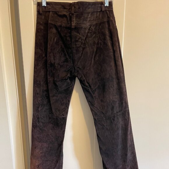 Emma Black Brown Suede Jeans, Size 6 - Picture 2 of 6